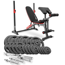 Набор Hop-Sport Strong 146кг со скамьей HS-1095