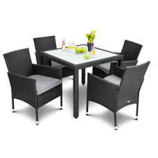 Садовая мебель Di Volio VERONA 4+1 черная