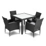 Садовая мебель Di Volio VERONA 4+1 черная