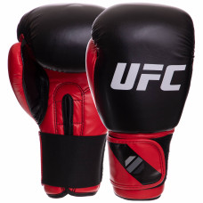 Перчатки боксерские PU UFC PRO Compact UHK-69999 (PU, размер L, красный-черный)