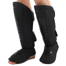 Захист гомілки та стопи Муай Тай, ММА, Кікбоксинг шкіряний FISTRAGE VL-4156 S-XL кольори в асортименті