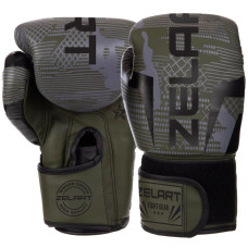 Перчатки боксерские PU Zelart BO-2533 (размер 6-14oz, черный-зеленый)