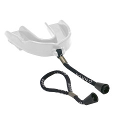 Капа боксерская одночелюстная с креплением к защитной маске в футляре BO-5912 FOX 40 MASTER(термопл, черный, прозрачный)