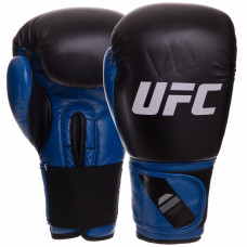 Перчатки боксерские PU UFC PRO Compact UHK-75002 (PU, размер L, синий-черный)