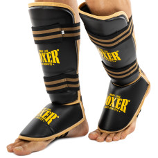 Захист гомілки та стопи Муай Тай, ММА, Кікбоксинг штучна шкіра BOXER NEW 2004-4-N M-XL кольори в асортименті