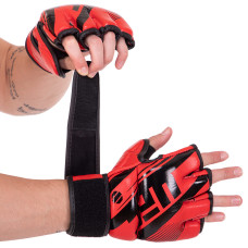 Перчатки для смешанных единоборств MMA кожаные RUSH UCF BO-0481 (р-р S-XL, цвета в ассортименте)