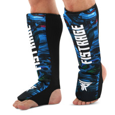 Защита голени и стопы для единоборств чулочного типа FISTRAGE VL-8454 (полиэстер, р-р S-XL, черный)