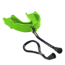 Капа боксерская одночелюстная с креплением к защитной маске в футляре BO-5912 FOX 40 MASTER(термопл, черный, прозрачный)