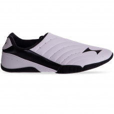 Обувь для тхэквондо Степки размер 34-46 Health 5858-1 (р-р 34-46, верх-PU, подошва RB, белый-черный)