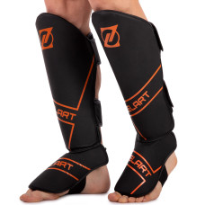 Защита голени и стопы Муай Тай, ММА, Кикбоксинг кожаная Zelart VL-3152 (р-р S-XL, цвета в ассортименте)