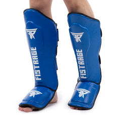 Захист гомілки та стопи Муай Тай, ММА, Кікбоксинг шкіряний FISTRAGE VL-8472 M-XL кольори в асортименті