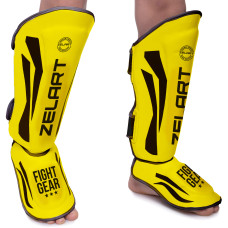 Защита голени и стопы Муай Тай, ММА, Кикбоксинг PU Zelart BO-7042 (S-L, цвета в ассортименте)