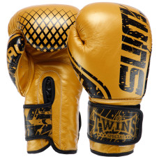 Перчатки боксерские кожаные TWN TW-008 (размер 10-16oz, цвета в ассортименте)
