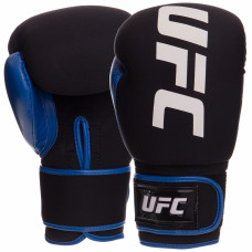 Перчатки боксерские неопреновые UFC PRO Washable UHK-75016 (неопрен, размер L, синий)