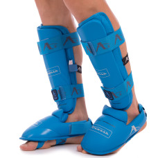 Захист гомілки та стопи для карате щитки та фути Araza BO-1252 S-L кольори в асортименті