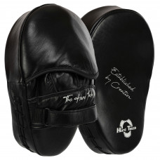 Лапа боксерська вигнута тренувальна шкіра HARD TOUCH BO-5241 26x19x6см 2шт чорний