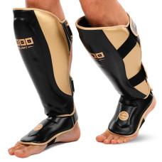 Защита голени и стопы Муай Тай, ММА, Кикбоксинг композитная кожа ZELART BO-3918 (размер S-L, цвета в ассортименте)