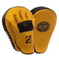 Лапа боксерская изогнутая тренировочная PU 2штуки ZELART BO-1363 (р-р 25,5x19,5x7см, цвета в ассортименте)