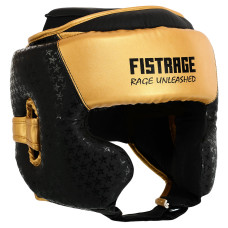 Шлем боксерский в мексиканском стиле FLEX FISTRAGE VL-5500 (р-р S-XL, черный-золотой)