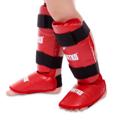 Защита голени и стопы Муай Тай, ММА, Кикбоксинг искусственная кожа SPORTKO UR SP-331 (р-р S-XL, цвета в ассортименте)