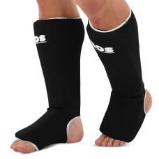 Защита голени и стопы для единоборств чулочного типа BOS VL-8455 (полиэстер, р-р S-XL, цвета в ассортименте)