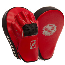 Лапа боксерская изогнутая тренировочная PU 2штуки ZELART BO-1363 (р-р 25,5x19,5x7см, цвета в ассортименте)