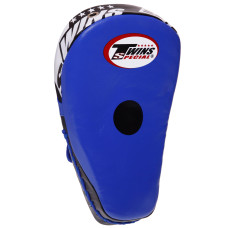 Лапа боксерская изогнутая тренировочная удлиненная кожа 1штука TWINS PML21 (крепление на липучке, р-р 33x20x12см, цвета в ассортименте)