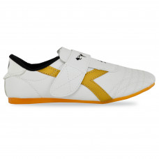 Обувь для тхэквондо Степки размер 30-44 SP-Sport BO-3027 (р-р 30-44, верх-PVC, подошва PU, белый-золотой)