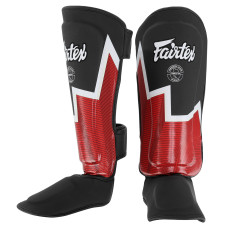 Защита голени и стопы Муай Тай, ММА, Кикбоксинг кожаная FAIRTEX BO-9486 (р-р S-L, цвета в ассортименте)