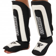 Защита голени и стопы Муай Тай, ММА, Кикбоксинг кожаная FISTRAGE VL-4161 (р-р S-XL, цвета в ассортименте)