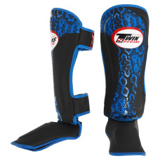 Защита голени и стопы детская Муай Тай, ММА, Кикбоксинг PU  TWN TW-2023 (р-р S-XL, цвета в ассортименте)