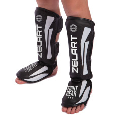 Защита голени и стопы Муай Тай, ММА, Кикбоксинг PU Zelart BO-7042 (S-L, цвета в ассортименте)