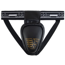 Защита паха мужская ракушка для тайского бокса и кикбоксинга VELO VL-8499 (сталь, PU, р-р S-XL, черный)