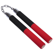 Нунчаки тренувальні на ланцюгу SP-Sport HJ-G042 чорний-червоний