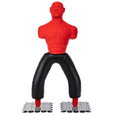 Манекен напольный для отработки ударов CIMA BO-7440 (Полиуретан (PU) ,PVC, металл, 170x105x42см, красный-черный)