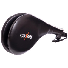 Ракетка для тхэквондо двойная MAXXMMA MF01 (PU, наполнитель-пенополиуретан, черный-белый)