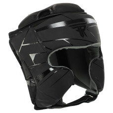 Шлем боксерский с полной защитой кожаный FISTRAGE INTENSE FIGHTER VL-9347 (р-р S-XL, серый-черный)