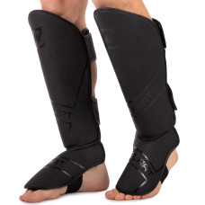 Захист гомілки та стопи Муай Тай, ММА, Кікбоксинг шкіряний Zelart VL-3152 S-XL кольори в асортименті