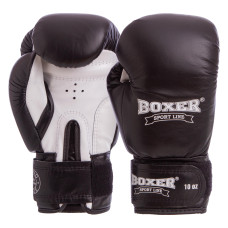 Перчатки боксерские кожаные BOXER 2023 (размер 10-12oz, цвета в ассортименте)