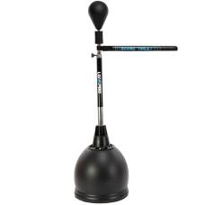 Тренажер для боксу вертушка підлоговий з грушею і важелем, що обертається LiveUp LP8608 чорний