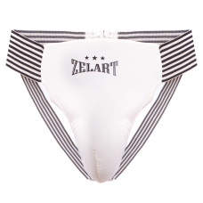 Защита паха мужская ракушка для единоборств PU Zelart ZB-10034 (пенополиуретан, р-р M-XL-12-16 лет, белый)