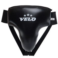 Бандаж для защиты паха боксерский VELO VL-8500 (кожа, PU, р-р S-XL, черный)