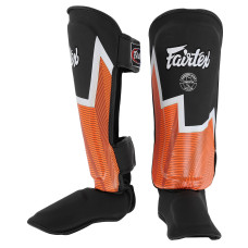 Защита голени и стопы Муай Тай, ММА, Кикбоксинг кожаная FAIRTEX BO-9486 (р-р S-L, цвета в ассортименте)