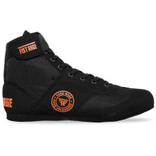 Боксерки обувь для бокса размер 35-45 FISTRAGE VL-8486 (верх-замша, низ-нескользящая резина, черный-оранжевый)