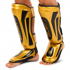 Защита голени и стопы Муай Тай, ММА, Кикбоксинг PU Zelart BO-8357 (M-XL, цвета в ассортименте)