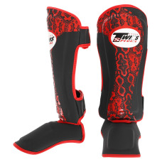 Защита голени и стопы детская Муай Тай, ММА, Кикбоксинг PU  TWN TW-2023 (р-р S-XL, цвета в ассортименте)