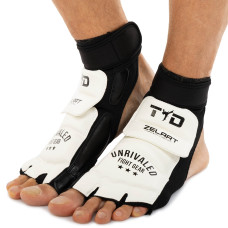 Защита стопы носки-футы для тхэквондо Zelart BO-1155 (PU, р-р S-XL, l-24-27,5см, белый)