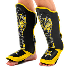 Защита голени и стопы Муай Тай, ММА, Кикбоксинг PU YOKKAO BO-9793 (S-XL, цвета в ассортименте)