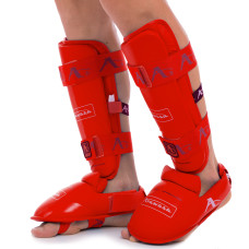 Захист гомілки та стопи для карате щитки та фути Araza BO-1252 S-L кольори в асортименті