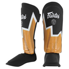 Защита голени и стопы Муай Тай, ММА, Кикбоксинг кожаная FAIRTEX BO-9486 (р-р S-L, цвета в ассортименте)
